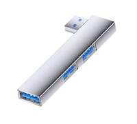 Aluminum USB C Adapter 5Gbps Transfer 3Port Hubs Space Saving Right Angles Connectors Wide Compatibility for Phone PC