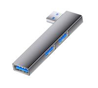 Aluminum USB C Adapter 5Gbps Transfer 3Port Hubs Space Saving Right Angles Connectors Wide Compatibility for Phone PC