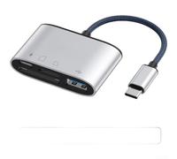 Aluminum USB C Adapter Dual Slot for sd TF 60W Aluminum USB C(E) | 5Gbps high-speed transfer, quick file sharing, USB 3.0 interface, efficient data for access, compact design