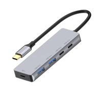 Aluminum USB C Hubs 4 Port 10Gbps Fast Speed Data Transfer PD100W Charging For Laptop Tablets USB C Dock For Laptop And Phone