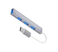 Aluminum USB C/USB Splitter 4 Port USB Splitter Multiport Extended 3xUSB2.0+1xUSB3.0 Adapter For PC Keyboards Laptop USB C Splitter For Travel