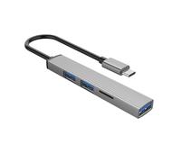 Aluminum USB Type C Hubs With 1xUSB3.0 3xUSB2.0 Port Highly Speed Data Transfer Durability Design For PC Laptop Aluminum USB C Hubs