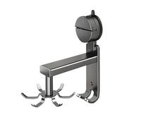 Aluminum Utensil Rack - Rotating Utensil Hanger, Suction Cup Rotating Hook - Traceless Cooking Utensils Storage Hooks | Kitchen and Bathroom Hook, Ideal for Frying Pans, Cutting Boards, and Cookware