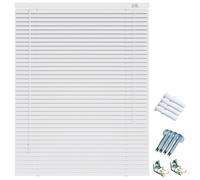 Aluminum Venetian Blinds for Windows, Horizontal Window Blind 2.5cm Slat, Light Filtering Drilling Shades, for Home Bedroom Office Bathroom, Easy Fit Child Safe width: 25-165cm Height: 50-290cm(White)