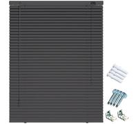 Aluminum Venetian Blinds for Windows, Horizontal Window Blind 2.5cm Slat, Light Filtering Drilling Shades, for Home Bedroom Office Bathroom, Easy Fit Child Safe width: 25-165cm Height: 50-290cm(Brown)