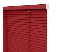 Aluminum Venetian Blinds - Metal Window Blinds,Red Horizontal Venetian Window Blind,Roman Curtains,Privacy Window Shutter,Anti-UV Blackout Blind,for Bathroom,Customizable (W120xH160cm (47x63in))