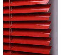 Aluminum Venetian Blinds,Metal Window Blinds,Roman Curtains,Privacy Window Shutter,Light Filtering Blackout Blind,Slats Curtains,Anti-UV,for Home Office,Customizable,red (W120xH140cm (47x55in))