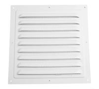 Aluminum Vent CoverSquare Duct GrilleLouvered Air RegisterWall Ceiling VentHVAC Ventilation PartWhite Metal GrilleIndoor Outdoor VentAir Flow CoverDuct Opening MaskSquare Ventilation(200x200mm)