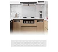 Aluminum Ventilation Grille for Interior Doors, Rectangle Air Vent for Cabinet/Wardrobe/Shoe Cabinet, 100x800mm, Black