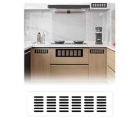 Aluminum Ventilation Grille for Interior Doors, Rectangle Air Vent for Cabinet/Wardrobe/Shoe Cabinet, 100x800mm, Black