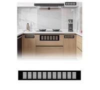 Aluminum Ventilation Grille for Interior Doors, Rectangle Air Vent for Cabinet/Wardrobe/Shoe Cabinet, 100x800mm, Black