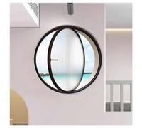 Aluminum Ventilation Window360° Round Porthole Design with Handles Creative Privacy Glass for Attic Kitchen OfficeBlack 50cm/19.7"