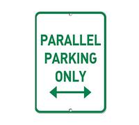 Aluminum Vertical Metal Sign Multiple Sizes Parallel Parking Only Lot with Border Weatherproof Street 12x18Inches