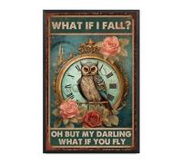 Aluminum Vintage Metal Tin Signs What If I Fall Oh But My Darling What If You Fly For Garage Man Cave Bar Home Sign Wall Decor 8x12 inches Metal Frame