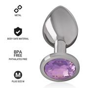 Aluminum Violet Crystal Anal Plug - Intense Small Size for Pleasure - Couleur: Purple, Taille: 8 cm x 3.3 cm