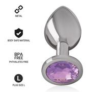 Aluminum Violet Crystal Anal Plug - Intense Small Size for Pleasure - Couleur: Purple, Taille: 9 cm x 4 cm