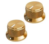 Aluminum Volume Control Knob Set 4 Pack with Allen Wrench, Metal Potentiometer Knobs, HiFi Audio Amplifier Knobs, Knurled Grip, 6 mm D Shaft Fit