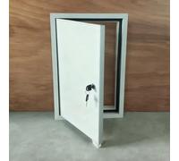 Aluminum Wall Access Panel with Locks & Keys - Recessed Plumbing Access Door for Drywall, Ideal for Residential Use(White,60x85cm)