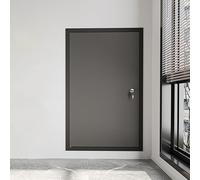 Aluminum Wall Access Panel with Locks & Keys - Recessed Plumbing Access Door for Drywall, Ideal for Residential Use(Black,75x115cm)