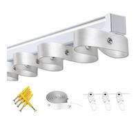 Aluminum Wall/Ceiling Mount Curtain Track Rail, S Wave Ripple Heavy-Duty Curtains Rails, Ripplefold Snap Track With Tape Set for Living Room Bedroom Room Divider(380cm(12.5ft),145mm)