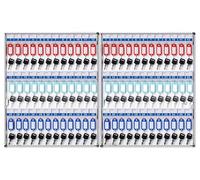 Aluminum Wall-Mount Key Holder nizer with Customizable Labels, Multiple Sizes (72 Hooks) - Durable, Stylish Storage Solution for Home & Office