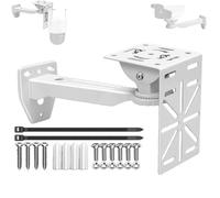 Aluminum Wall Mount Security Camera Bracket - Heavy-Duty Indoor/Outdoor Wall Mount with Steel Adapter, Fits Dome/IP/PTZ Cameras, Easy Installation for Home Surveillance