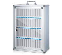 Aluminum Wall-Mounted Cell Phone - Office/Classroom Storage with Handles - Efficient 12/24/36/48 Compartment Solutions (Silver 48 Compartments)