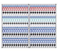 Aluminum Wall-Mounted Key nizer with Customizable Labels, Multiple Sizes (96 Hooks) - Durable Key Holder for Home and Office Storage Solutions