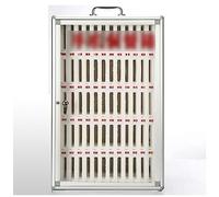 Aluminum Wall-Mounted Mobile Phone Holder Portable & Translucent Lockable Ideal for Classrooms Offices Gyms - Silver 60 Slots for nizing Devices