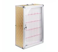 Aluminum Wall-Mounted Phone Storage Box for Students - Portable nizer with 12/24/36/48/60 Slots Durable Aluminum Alloy Sleek Silver Design Ideal for Classrooms and Offices