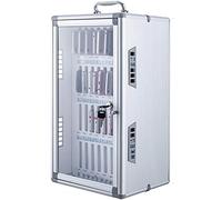 Aluminum WallMounted Phone Storage Cabinet with Cooling Holes Ideal for Classrooms and Factories Available in 12 24 36 Slots (Size: 36)