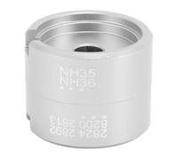 Aluminum Watch Movement Holder, Watch Modding Repair Tool, Precision Base for 2824 2892 8200 2813 NH35 NH36 Movements, with Storage Box for Watchmakers and DIY (Silver)