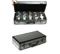 Aluminum watch storage box, 10 slots deluxe Watch organizer,carry box holder -watch Storage case for watches