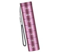 Aluminum Weekly Tablet Organizer with Day Labeled Screw, R