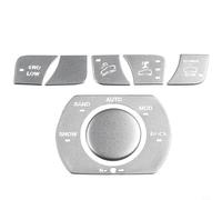 Aluminum Wheel Drive Control Button Decor Cover Trim for Grand Cherokee 2016-2023 Silver Interior Accessories Pack of 7 Removable for Durable