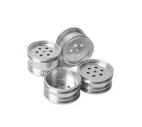Aluminum Wheel Hub Set Compatible with Super Hot Shot, Super Big Wig, and Boomerang Buggy Chassis for 1/8 Scale RC Off-Road Vehicles(SILVER)