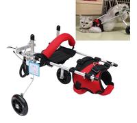 Aluminum Wheelchair for Dogs - Pet Mobility Aid for Injured or Disabled Animals - Support Harness for Rear Legs - Adjustable & Durable Canine Disability Device