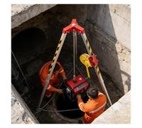 Aluminum Winch Heavy-Du 1800LBS Stretchable Hoisting Device for Tight Spaces Ideal for Cliffs Deep Wells Mining Shafts and Borehole Explorat