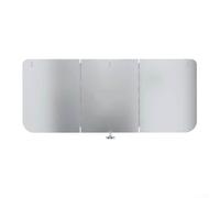 Aluminum Wind Deflector for Outdoor Gas Patio Heaters - Foldable, Easy-Install Heat Retention Shield Compatible with Umbrella-Style Reflector Covers, 1-Piece Silver Set