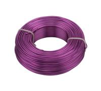 Aluminum Wire 1mm 1.2mm 1.5mm 2mm 2.5mm 3mm Gold Plated Bendable Flexible Craft Metal Wire(Purple,2mm about 5M)