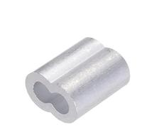 Aluminum Wire Crimp Sleeves Double Hole, Aluminum Double Hole Wire Ferrules Silver Multiple Sizes Pack Of 370(M2.5)