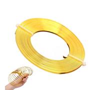 Aluminum Wire, Flexible Flat Colored Craft Wire, Sturdy Artistic Cable, Versatile Malleable Supply for Jewelry Making Crochet Model Building Gardening Sculpting Electric Projects
