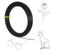 Aluminum Wire for Crafts, 98.4 Ft Solid Flexible Craft Wire Bendable Wires for Crafts Jewelry Making Beading Sculpting Bonsai Training Crafting (1mm x 30m, Black)