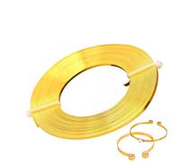 Aluminum Wire for Crafts - Colorful Flat Aluminum Bendable Sculpting Wire - Cable Art Supplies for Gardening Model Building Home Decor Artists Crochet Electricians Sculptors