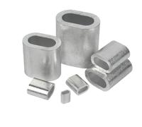 Aluminum Wire Rope Crimp Fixed Sleeve Fixing Clip Oval 8-type Ferrules Cord Lock Cable Stopper Hardware(Oval,2.5mm (50Pcs))