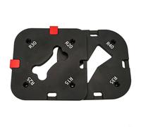 Aluminum Woodworking Chamfering Template Tool with 8 Radius Options (R15-R50) for Edge Routing, Compatible with Trim Router Bits, Safety Holes, for CNC(R15-30+R35-50)