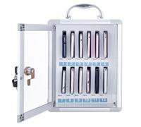 AluminumCell Phone with 24/36/48/60 Slots Wall-Mounted Cell Phone Storage Silver and Stylish Design for Home/Office Use