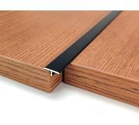 AluminumTrim 2x135cm Waterproof & MoistureResistant Wall & Tile Finishing Profile for Bathroom Kitchen Living Room (Black 20mm Width)