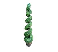 ALUNA 60" 150cm Large Tall Artificial Spiral Topiary Tree Plant Potted Faux Evergreen Shrub for Outdoor Indoor Home Garden Office Decoration