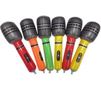 ALUNA 6pcs Inflatable Microphone Party Accessories 25cm 10" Inflatable Microphone for Kids Adults, Microphone Toys Musical Instrument Party Supplies Gifts (Random Color)
